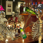 Skeleton in pub